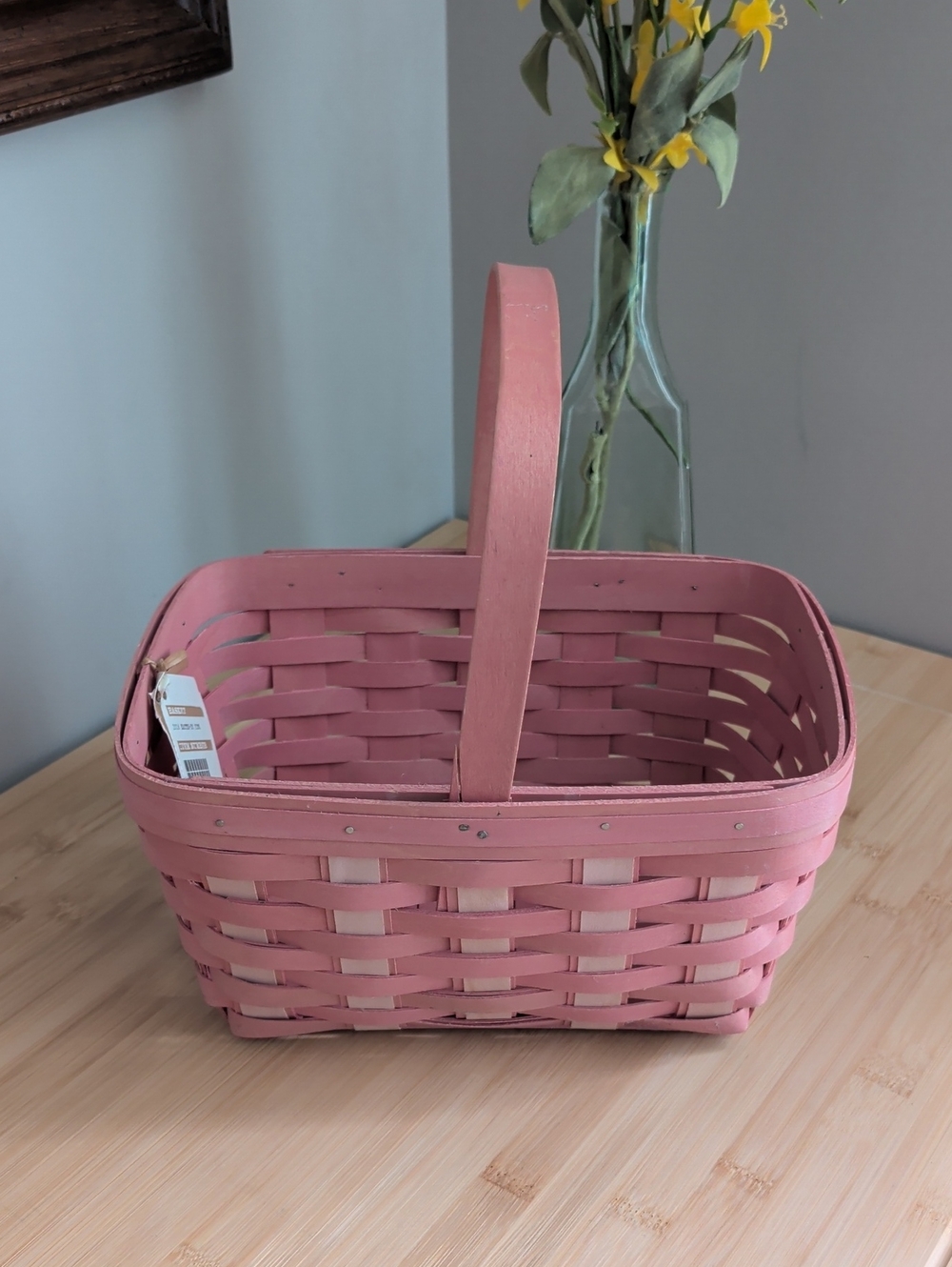 Longaberger RARE 2014 Easter Spring Pink Woven Basket